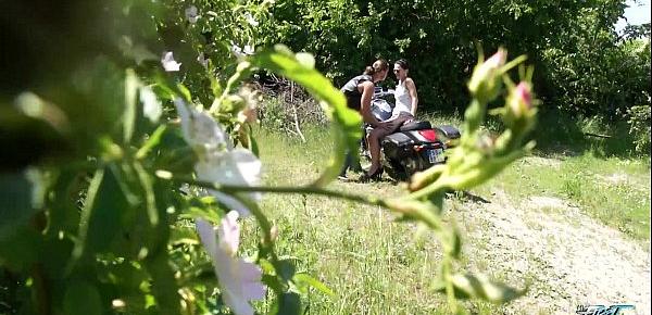  Girl gets fucked after riding motorcycle